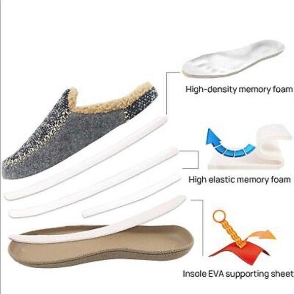 GUMUSSERVI Men’s Moccasin Memory Foam Slippers - Picture 3 of 9